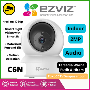 Ezviz Indoor 2MP Smart Cam Wifi Audio - C6N - Warna Hitam / Putih
