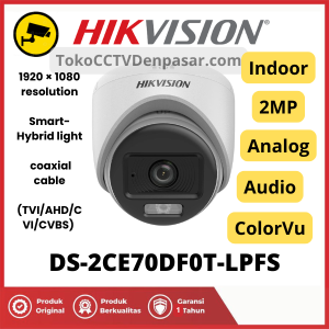 Hikvision Indoor 2MP Analog ColorVu Audio DS-2CE70DF0T-LPFS